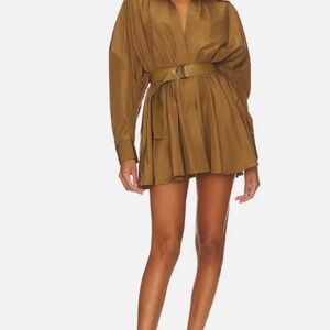 NWOT Norma Kamali Super OS BF NK Shirt Flared Mini Dress Size: M